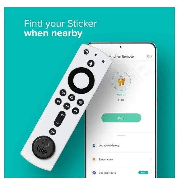 NWOT Tile Sticker 2-Pack. Small Bluetooth Tracker, Remote Finder & Item Locator - Picture 5 of 6